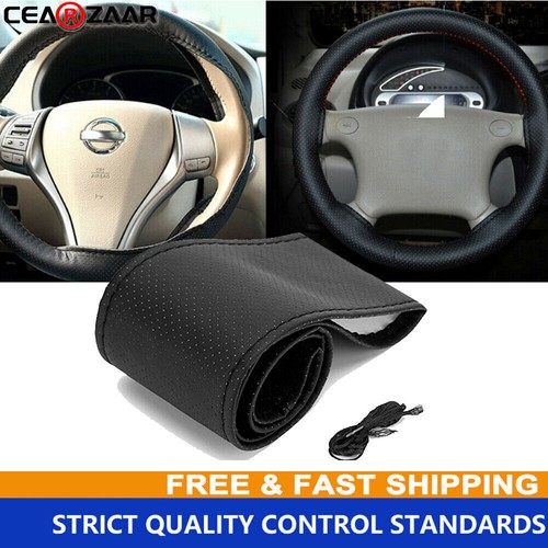Black car steering wheel - black,
