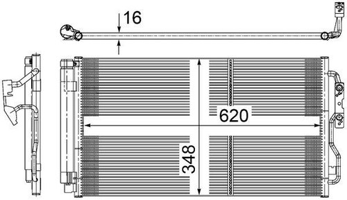 Mahle air con condenser - mahle, air-con